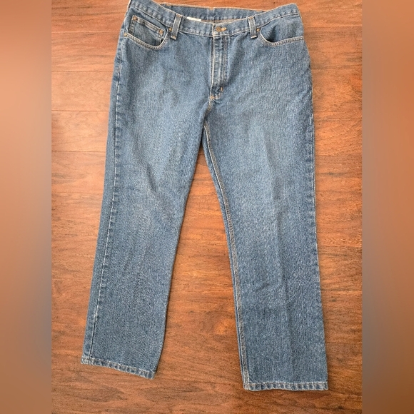 Carhartt Mens 40x30 Straight Leg Jeans Traditional Fit Blue Jeans 14806 - Picture 2 of 6